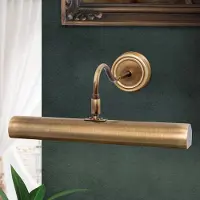 Orion Antikmässingfärgad tavellampa Lariga 35 cm Lariga, dimbar, Brun / mässing, Vardagsrum / matsal, Metall, Vägglampa, vägglampa inomhus