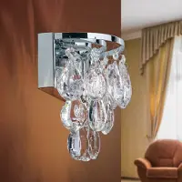 Orion Kristall vägglampa Celeste, dimbar, Förkromad / silver, Vardagsrum / matsal, Kristall, Vägglampa, vägglampa inomhus