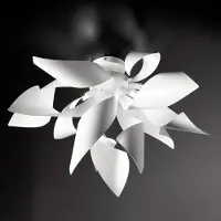 Selene Design taklampa GINGER, dimbar, Vitt / opal, Vardagsrum / matsal, Metall, Design, Taklampa