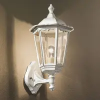 Orion Vägglampa utomhus Puchberg, dimbar, Vitt / opal, Aluminium / grå / zink, Antik, Utomhusvägglampa