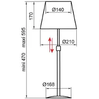 Aluminor Bordslampa Store, Vardagsrum / matsal, Metall, Modern, Bordslampa