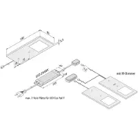 Hera LED-bänklampa Eco-Pad F 2x-Set 4 000 K svart F, dimbar, Svart, Kök, Aluminium / grå / zink, Modern, Underskåpsbelysning