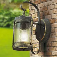 Orion Vägglampa utomhus Lenard, dimbar, Svart, Metall, Lantlig / rustik, Utomhusvägglampa