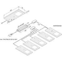 Hera LED-bänklampa Eco-Pad F 5-pack 3 000 K aluminium F, dimbar, Aluminium / grå / zink, Kök, Aluminium / grå / zink, Modern, Underskåpsbelysning