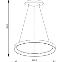 Deko-light Sculptoris 800 342199 Pendellampa LED LED fast installerad 60 W Silver