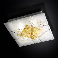 Selene Taklampa FRAME, dimbar, Mässing / guld, Vardagsrum / matsal, Glas, Modern, Taklampa