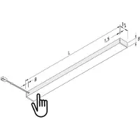 Hera LED-lampa för underskåp Top-Stick FMT, 3 000K, 120cm dimbar, Aluminium / grå / zink, Vardagsrum / matsal, Aluminium / grå / zink, Modern, Underskåpsbelysning