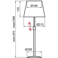 Aluminor Bordslampa Store, Vardagsrum / matsal, Metall, Modern, Bordslampa