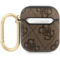 GUESS GUA24GSMW AirPods skydd brun / brun 4G Script Metal Collection