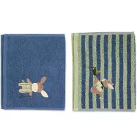 Sterntaler Handduk för barn Twin Pack Emmiluis Medium Blue 50 x 30 cm