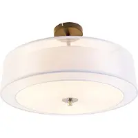 QAZQA Modern taklampa vit 50 cm 3-ljus - Drum Duo