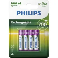 Philips HR03 Laddbart batteri AAA (R03) NiMH 700 mAh 1.2 V 4 st