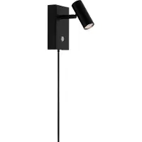Enzo Vägglampa , dimbara, Svart, Vardagsrum, Metall