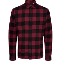 Only & Sons Skjorta 'Gudmund' roströd / svart
