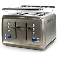 Black & Decker BLACK+DECKER Toaster 4-Slice Brushed