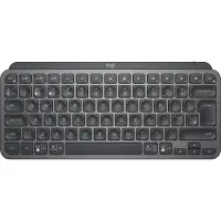 Logitech MX Keys Minimalist Wireless Illuminated Keyboard - Tangentbord - trådlös - Graphite - 2.4 GHz - Nordic