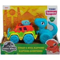 Tomy bilset med dinosaurier Chase & Roll Raptors, E73251