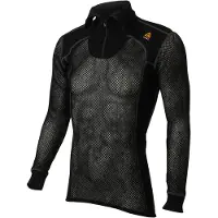 Aclima Woolnet Polo With Zip Men's Jet Black