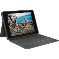 Logitech Rugged Folio - Tangentbord och foliefodral - Apple Smart connector - hela norden - för Apple 10.2-inch iPad (7:e generation, 8:e generation)
