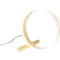QAZQA Design bordslampa mässing inkl LED 3-stegs dimbar - Navara