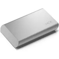 LaCie Portable SSD STKS1000400 - SSD - 1 TB - extern (portabel) - USB (USB-C kontakt) - moon silver - med Seagate Rescue Data Recovery