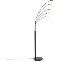 QAZQA Design golvlampa svart inkl 5-ljus dimbar LED - Sixties Trento