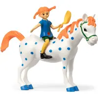 Peppi Pitkätossu Pippi Langstrømpe - Pippi & Lilla Gubben Figurine Set