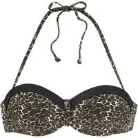 LASCANA Bikiniöverdel beige / brun / svart