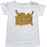 Ginza.se Billie Eilish: Kids Girls T-Shirt/Graffiti (White) (Skinny Fit) (9-10 Years)