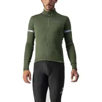 Castelli Fondo 2 FZ Long Sleeve Jersey Military Green, Size L