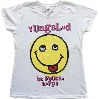 Ginza.se Yungblud: Ladies T-Shirt/Raver Smile (White) (Back Print) (X-Small)