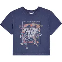 Ginza.se Space Jam: Ladies T-Shirt/SJ2: Welcome To The Jam (Navy Blue) (Cropped) (Large)