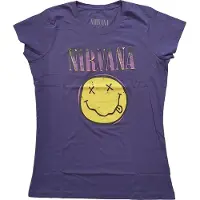 Ginza.se Nirvana: Ladies T-Shirt/Xerox Happy Face Pink (Purple) (Medium)