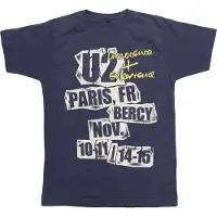 Ginza.se U2: Unisex T-Shirt/I+E Paris Event 2015 (Light Navy Blue) (Ex-Tour) (Large)