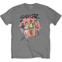 Ginza.se Gorillaz: Unisex T-Shirt/Group Circle Rise (Charcoal Grey) (X-Large)