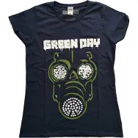 Ginza.se Green Day: Ladies T-Shirt/Green Mask (Navy Blue) (Large)