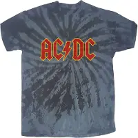 Ginza.se AC/DC: Unisex T-Shirt/Logo (Dip-Dye On Black) (Wash Collection) (Medium)