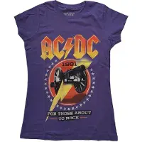 Ginza.se AC/DC: Ladies T-Shirt/For Those About To Rock '81 (Purple) (Small)