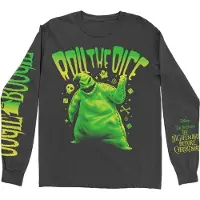 Ginza.se The Nightmare Before Christmas: Unisex Long Sleeve T-Shirt/Roll The Dice (Black) (Sleeve Print) (Medium)
