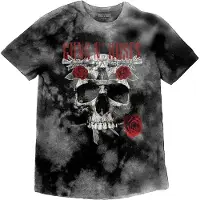 Ginza.se Guns N Roses: Guns N' Roses Unisex T-Shirt/Flower Skull (Dip-Dye On Grey) (Wash Collection) (Large)