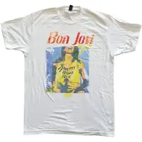 Ginza.se Bon Jovi: Unisex T-Shirt/Slippery When Wet Original Cover (White) (Large)