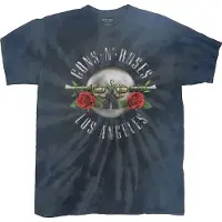 Ginza.se Guns N Roses: Guns N' Roses Unisex T-Shirt/Los Angeles (Dip-Dye On Black) (Wash Collection) (Small)