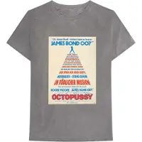 Ginza.se James Bond 007: Unisex T-Shirt/Octopussy German Poster (Charcoal Grey) (Large)