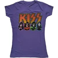 Ginza.se KISS: Ladies T-Shirt/Logo, Faces & Icons (Purple) (Small)
