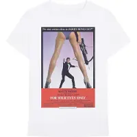 Ginza.se James Bond 007: Unisex T-Shirt/For Your Eyes Poster (White) (X-Large)