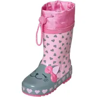 Playshoes Wellingtons cat rosa