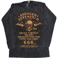 Ginza.se Avenged Sevenfold: Unisex Long Sleeve T-Shirt/Sieze The Day (Black) (Wash Collection) (XXXX-Large)