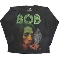 Ginza.se Bob Marley: Unisex Long Sleeve T-Shirt/Smoke Gradient (Black) (Wash Collection) (X-Large)
