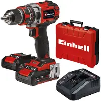 Einhell TP-CD 18/50 Li-i BL (2x2,0Ah) Slagborrmaskin batteri 2-växel inkl. laddare, inkl. 2x batterier