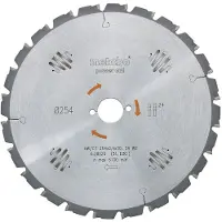 Metabo HW/CT 216X30 24 WZ 628009000 Hårdmetall cirkelsågklinga 216 x 30 x 1.8 mm Antal tänder (per tum): 24 1 st